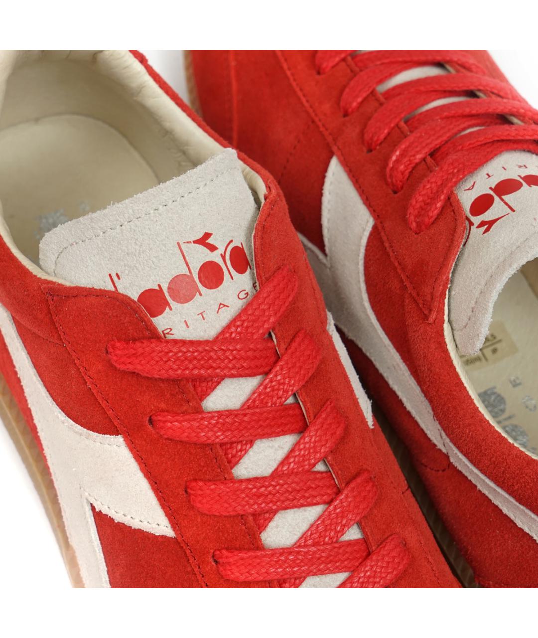 DIADORA HERITAGE Красные замшевые низкие кроссовки / кеды, фото 8
