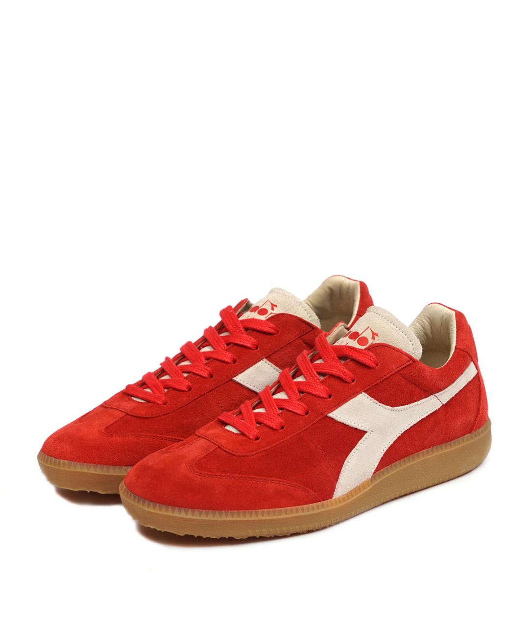 DIADORA HERITAGE Красные замшевые низкие кроссовки / кеды, фото 2