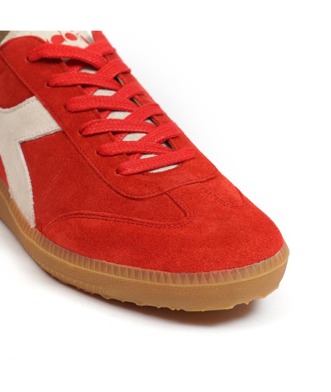 DIADORA HERITAGE Красные замшевые низкие кроссовки / кеды, фото 7