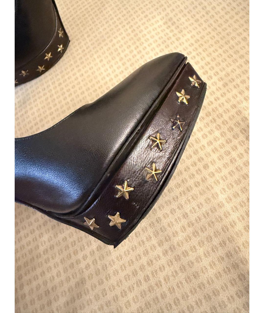 SAINT LAURENT Черные кожаные туфли, фото 7
