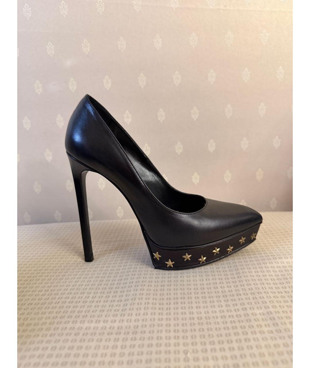 SAINT LAURENT Черные кожаные туфли, фото 9