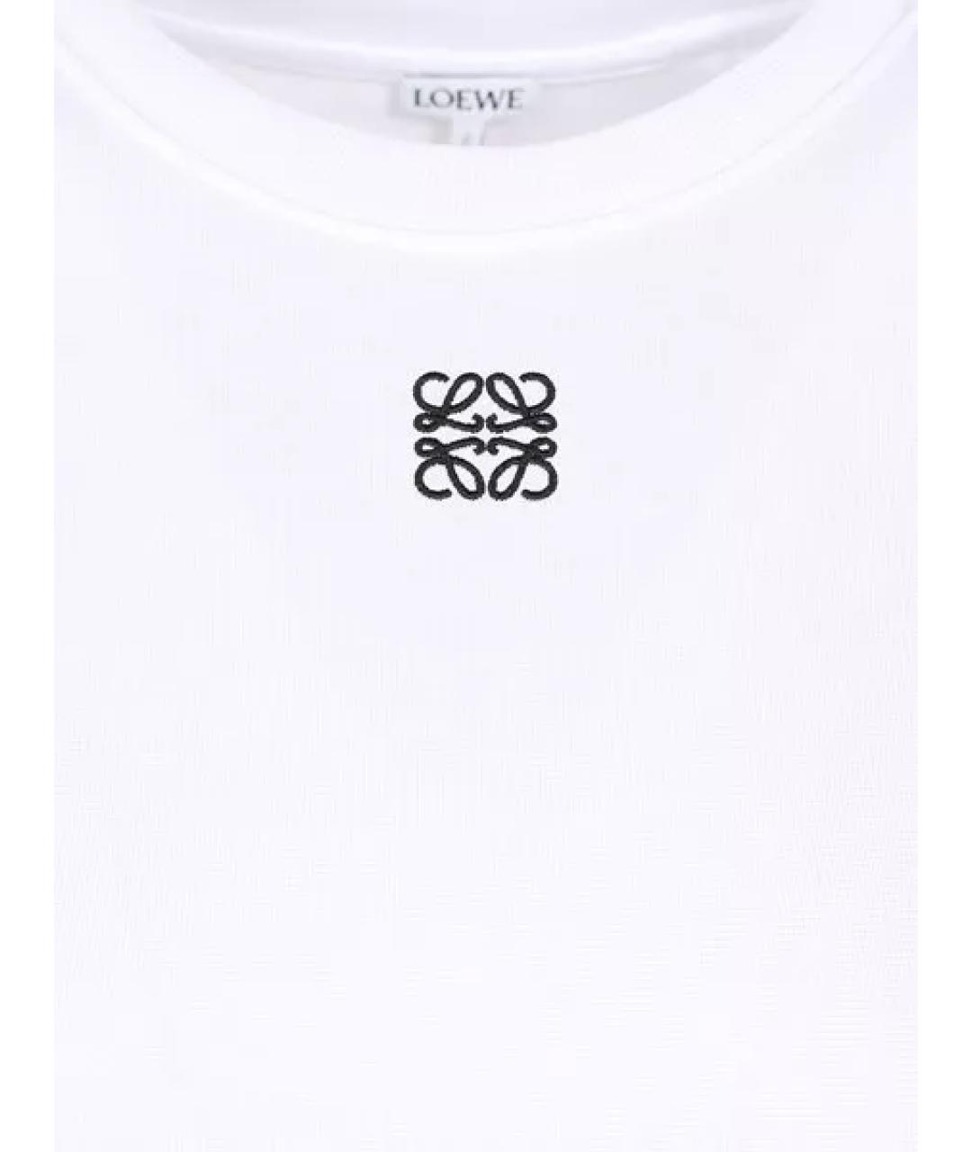 LOEWE Белая хлопковая футболка, фото 3