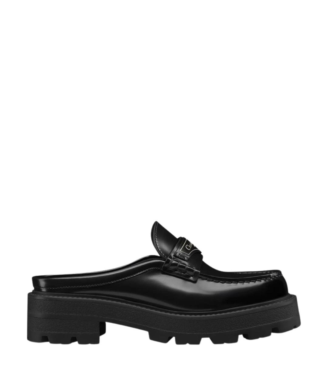 CHRISTIAN DIOR Черные кожаные мюли, фото 1