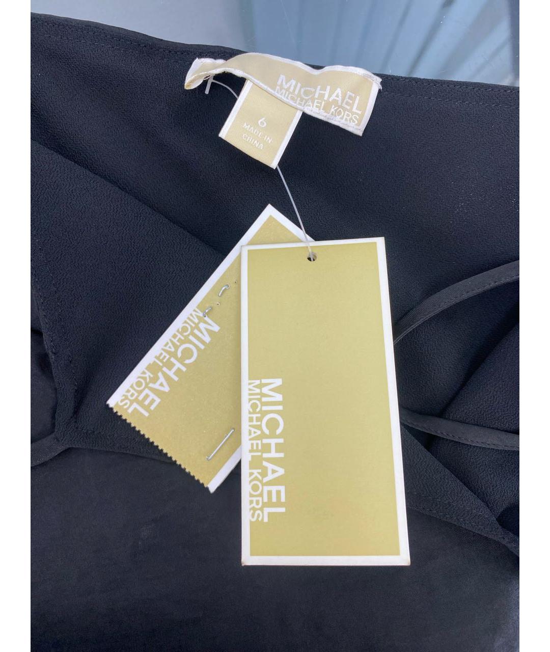 MICHAEL MICHAEL KORS Черное полиэстеровое платье, фото 3