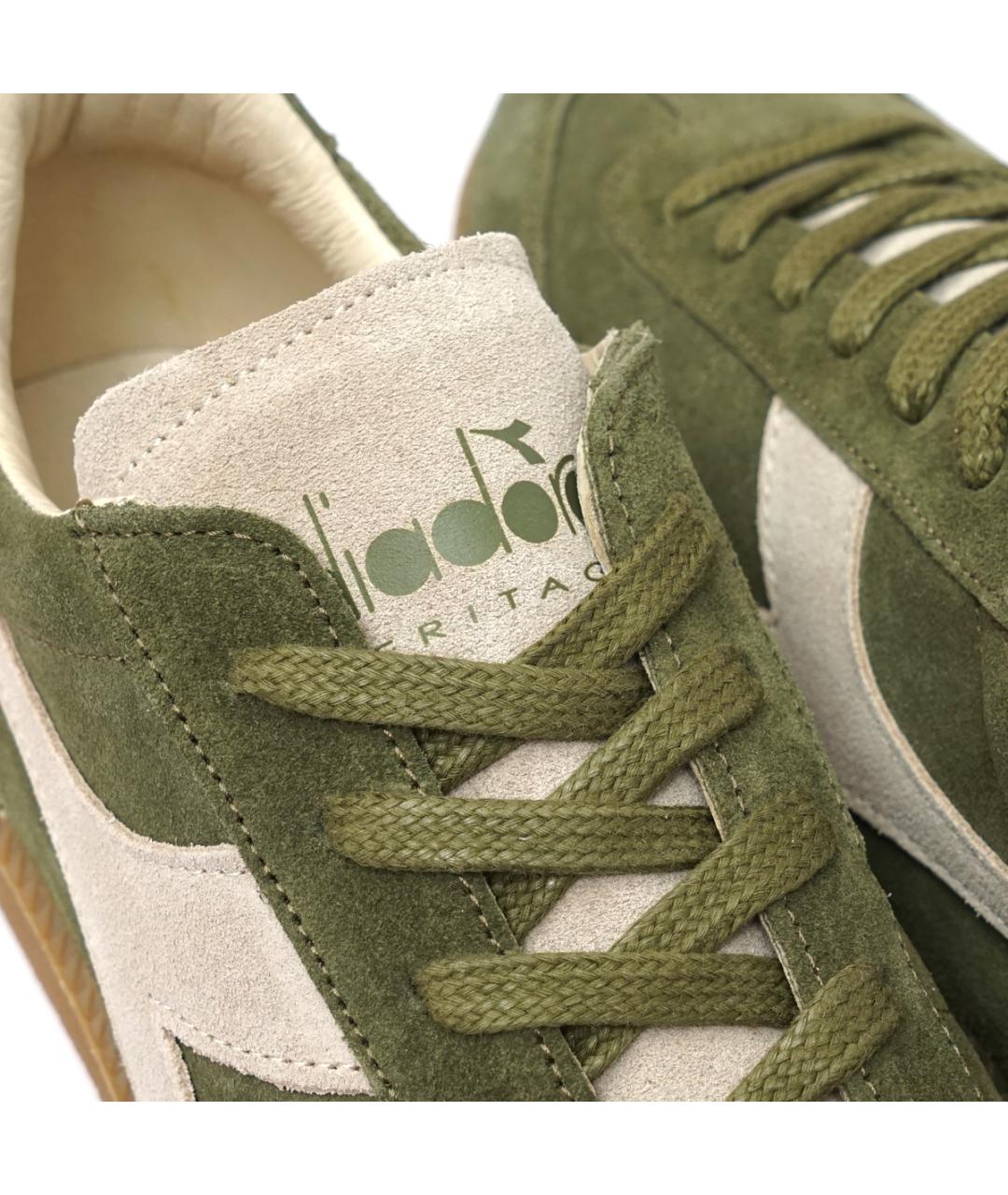 DIADORA HERITAGE Хаки замшевые низкие кроссовки / кеды, фото 8