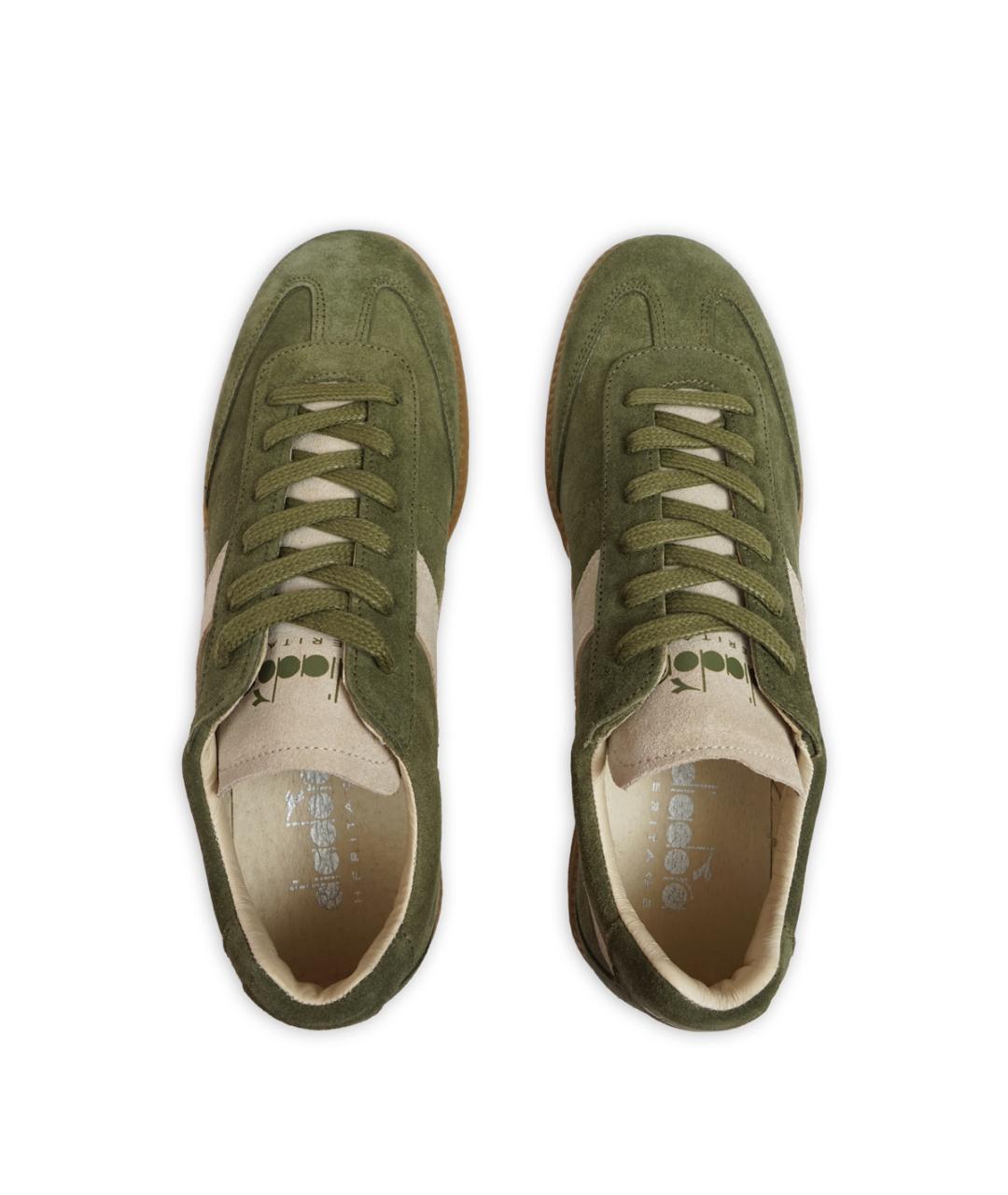 DIADORA HERITAGE Хаки замшевые низкие кроссовки / кеды, фото 4