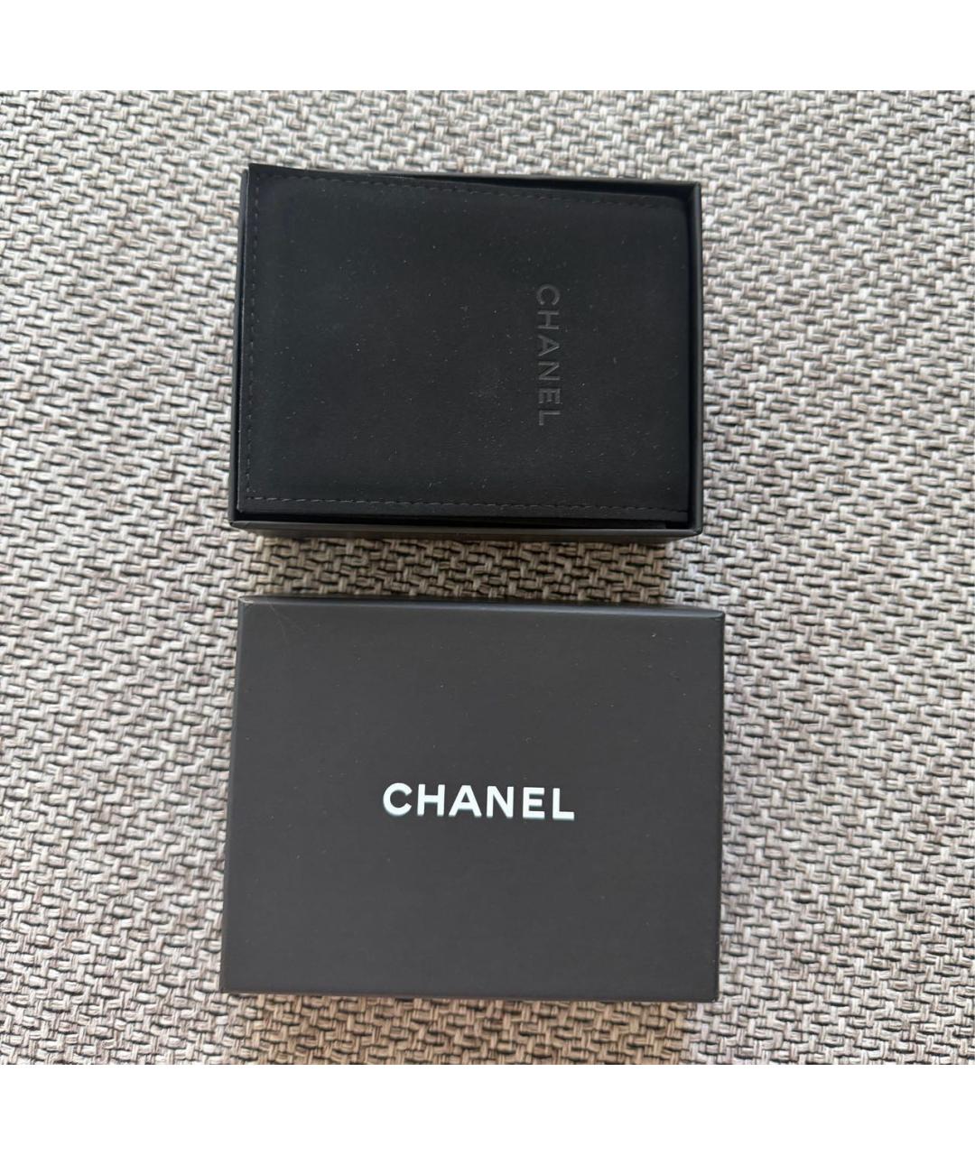 CHANEL Черные металлические серьги, фото 3