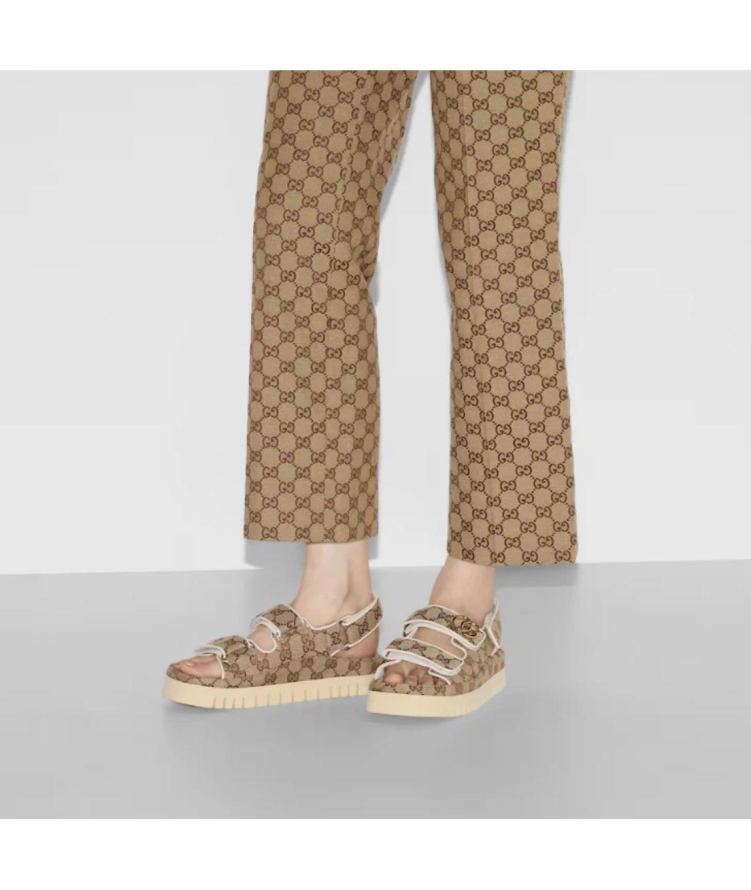 GUCCI Коричневые сандалии, фото 4