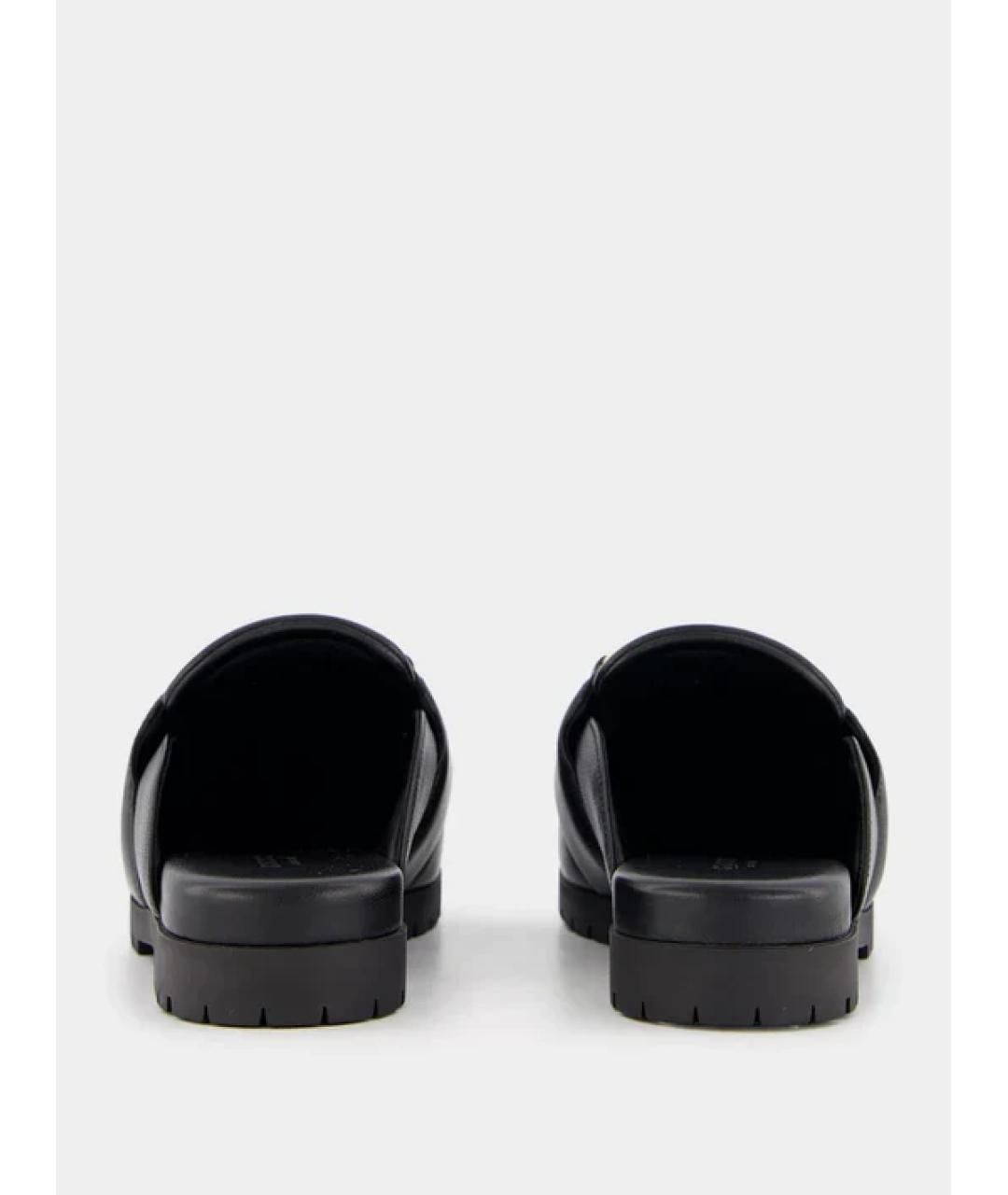 GUCCI Черные кожаные мюли, фото 3