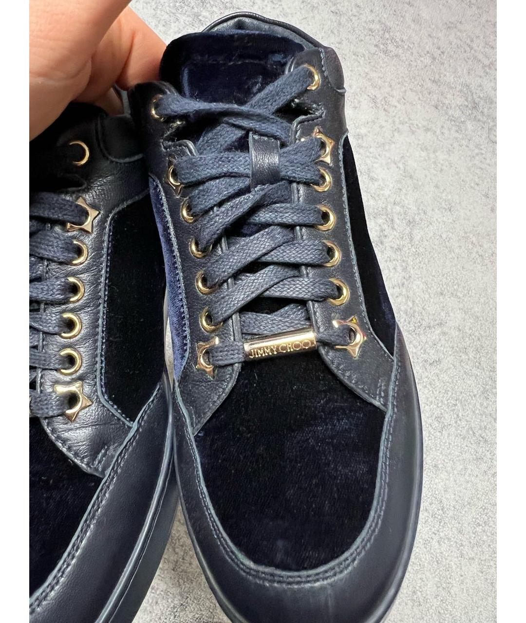 JIMMY CHOO Черные кожаные кроссовки, фото 7