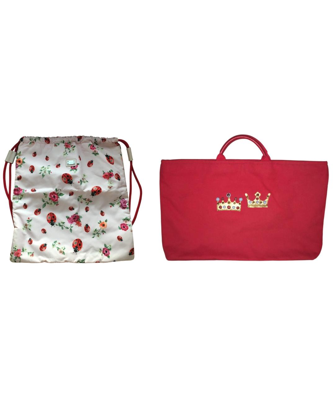 DOLCE&GABBANA Розовый тканевый рюкзак, фото 4
