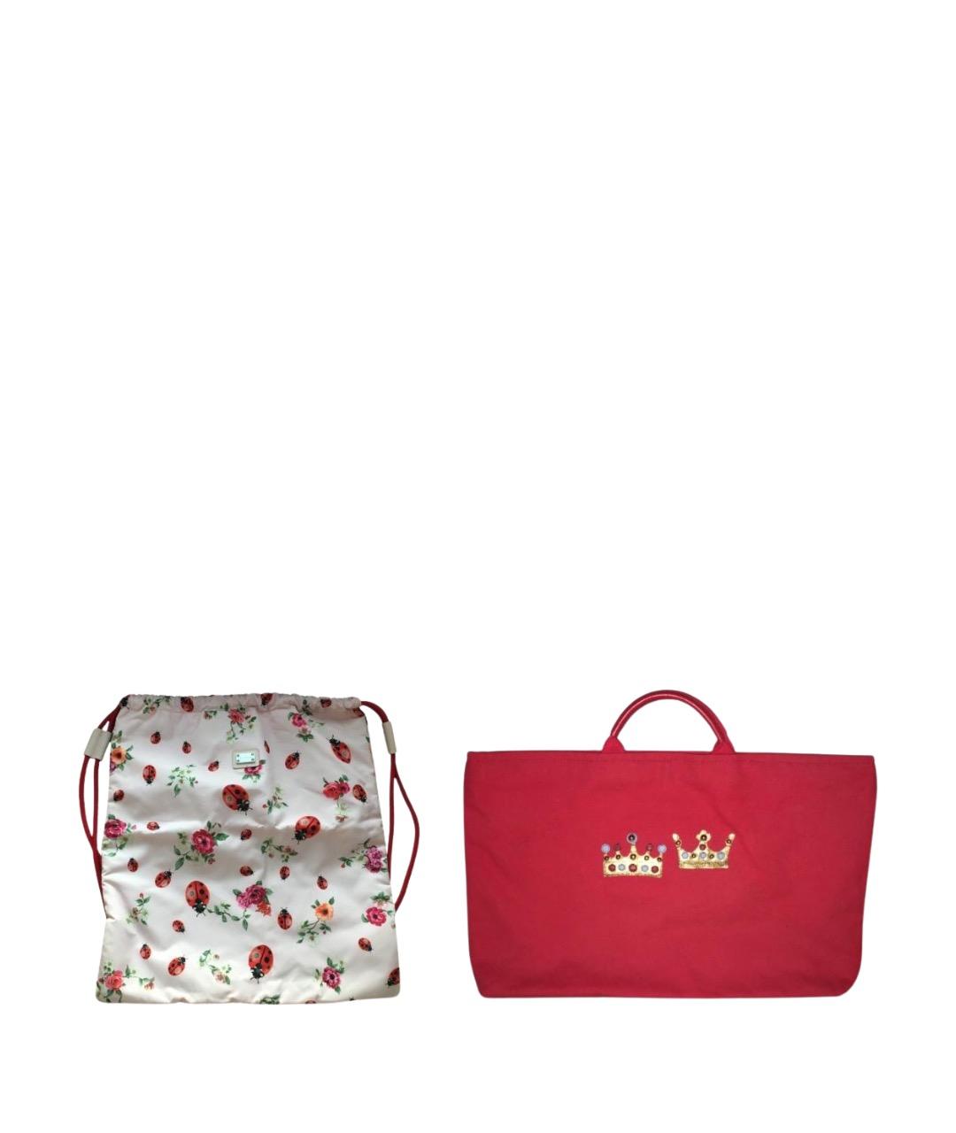 DOLCE&GABBANA Розовый тканевый рюкзак, фото 1