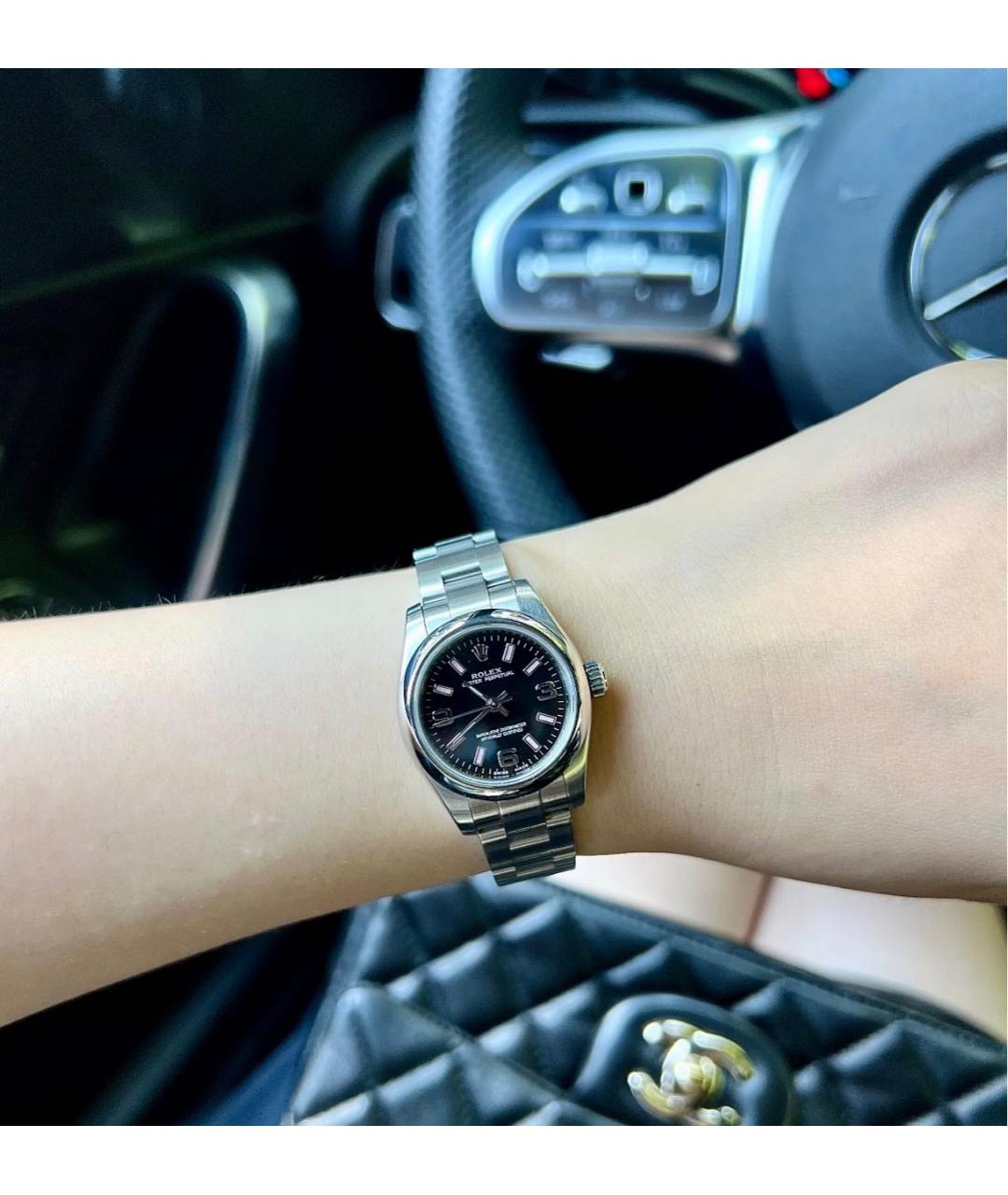 ROLEX Серебряные металлические часы, фото 8