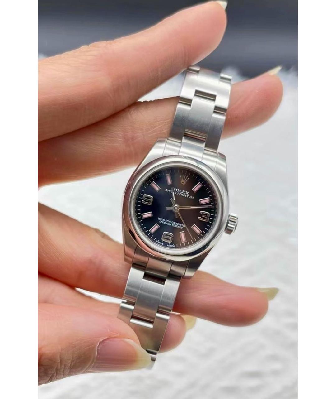 ROLEX Серебряные металлические часы, фото 5