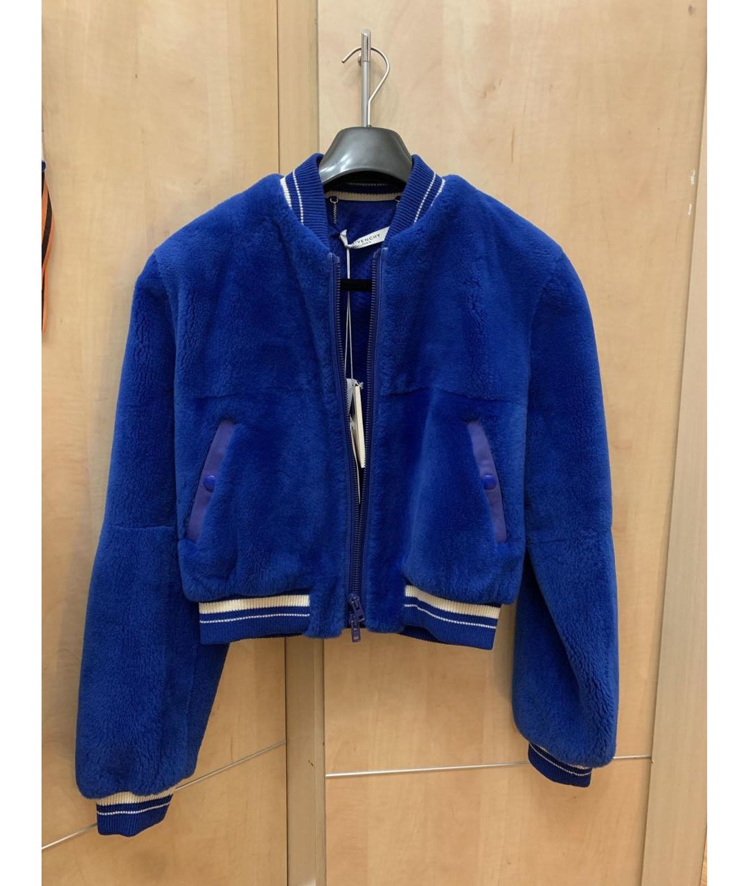GIVENCHY Синяя меховая куртка, фото 2