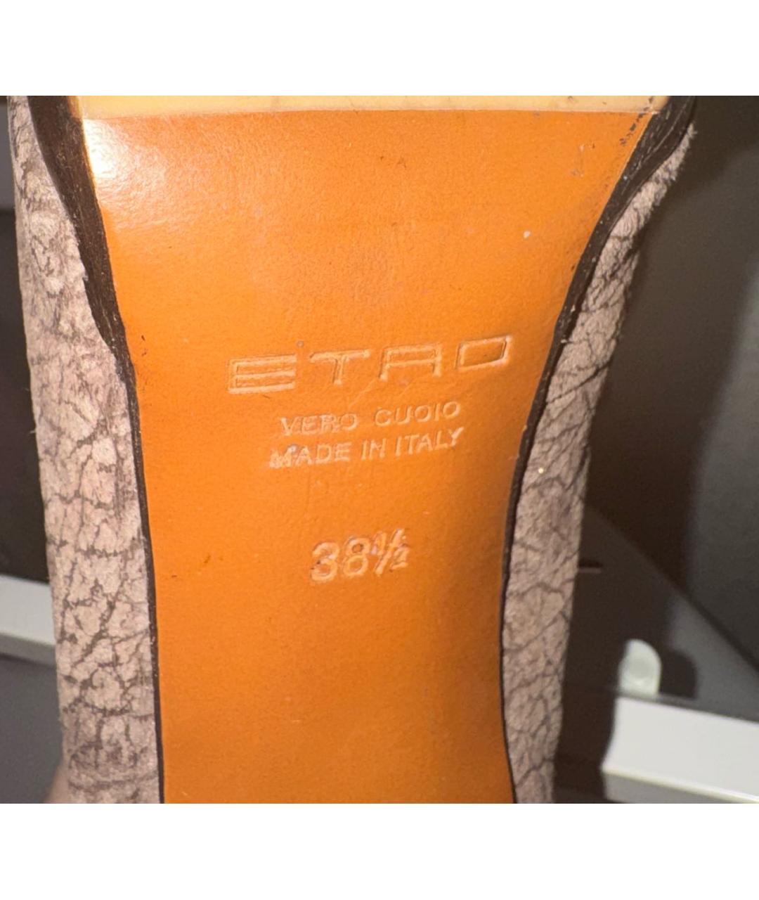 ETRO Антрацитовые нубуковые ботильоны, фото 6