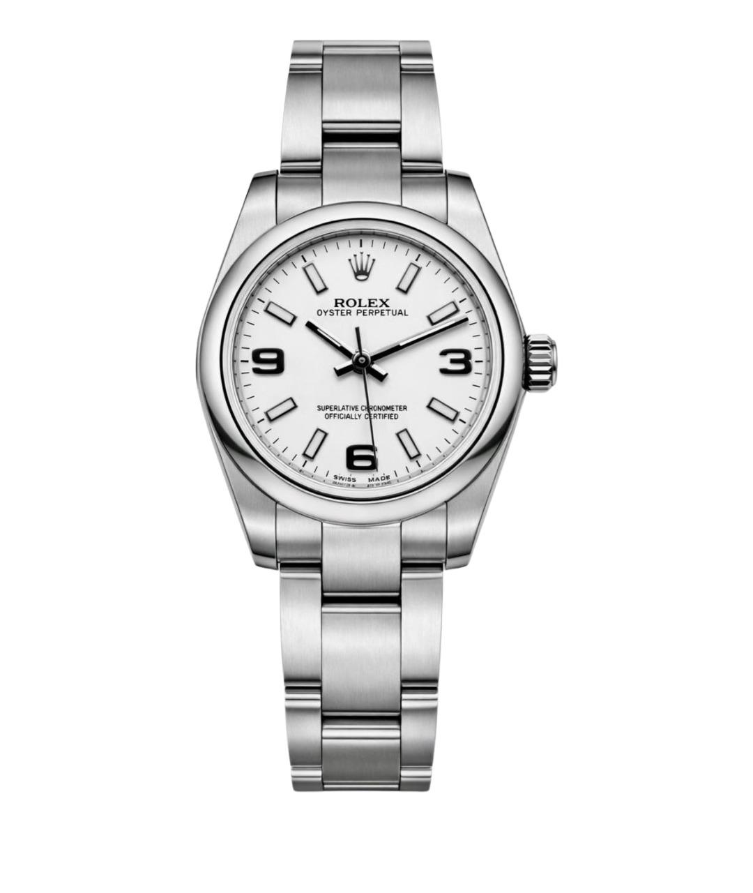 ROLEX Белые металлические часы, фото 1