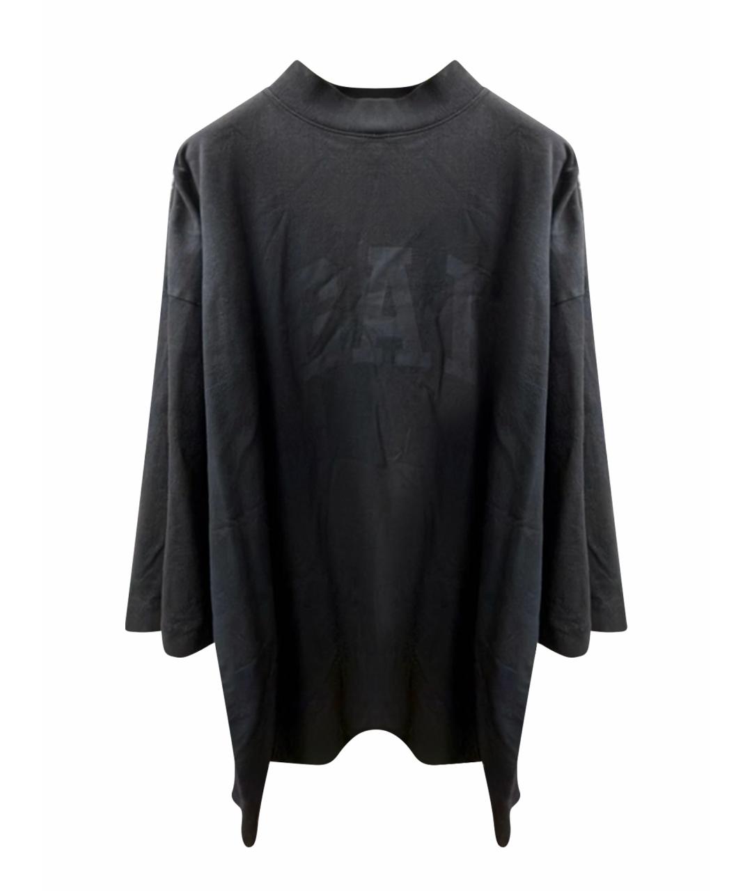 YEEZY Черная хлопковая футболка, фото 1