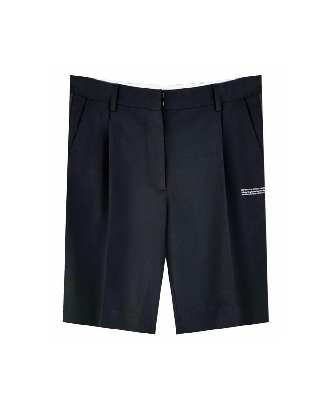 OFF-WHITE Черные вискозные шорты, фото 1