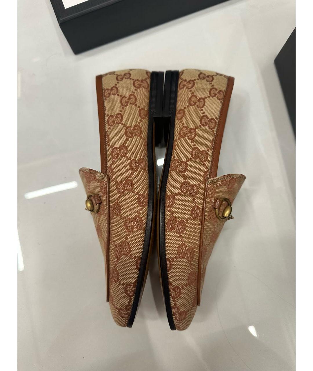 GUCCI Бежевые лоферы, фото 5