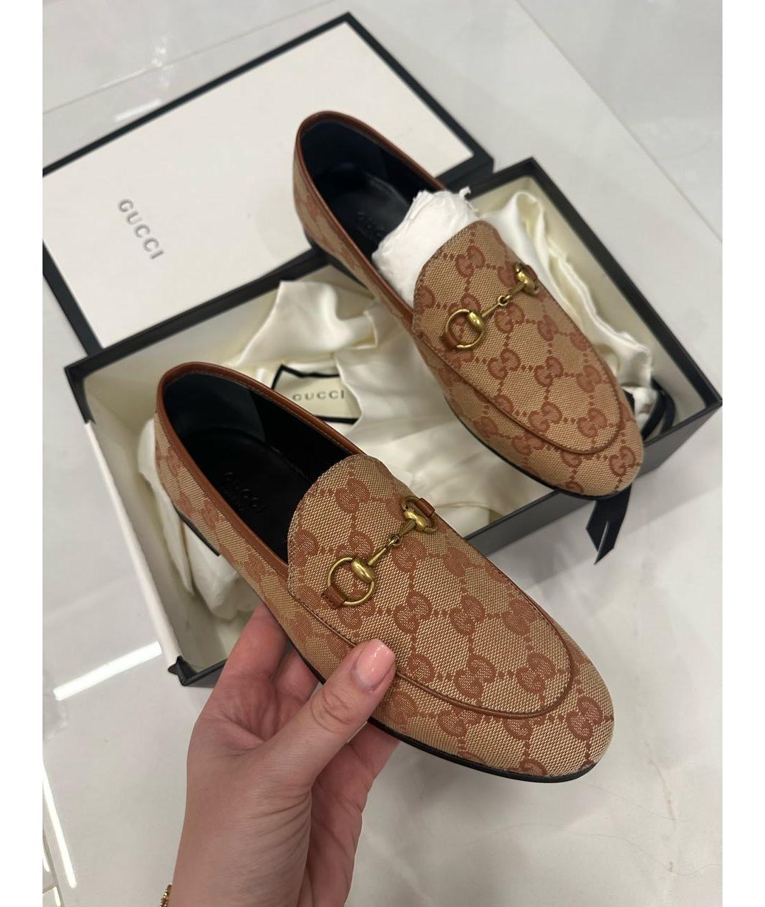 GUCCI Бежевые лоферы, фото 2