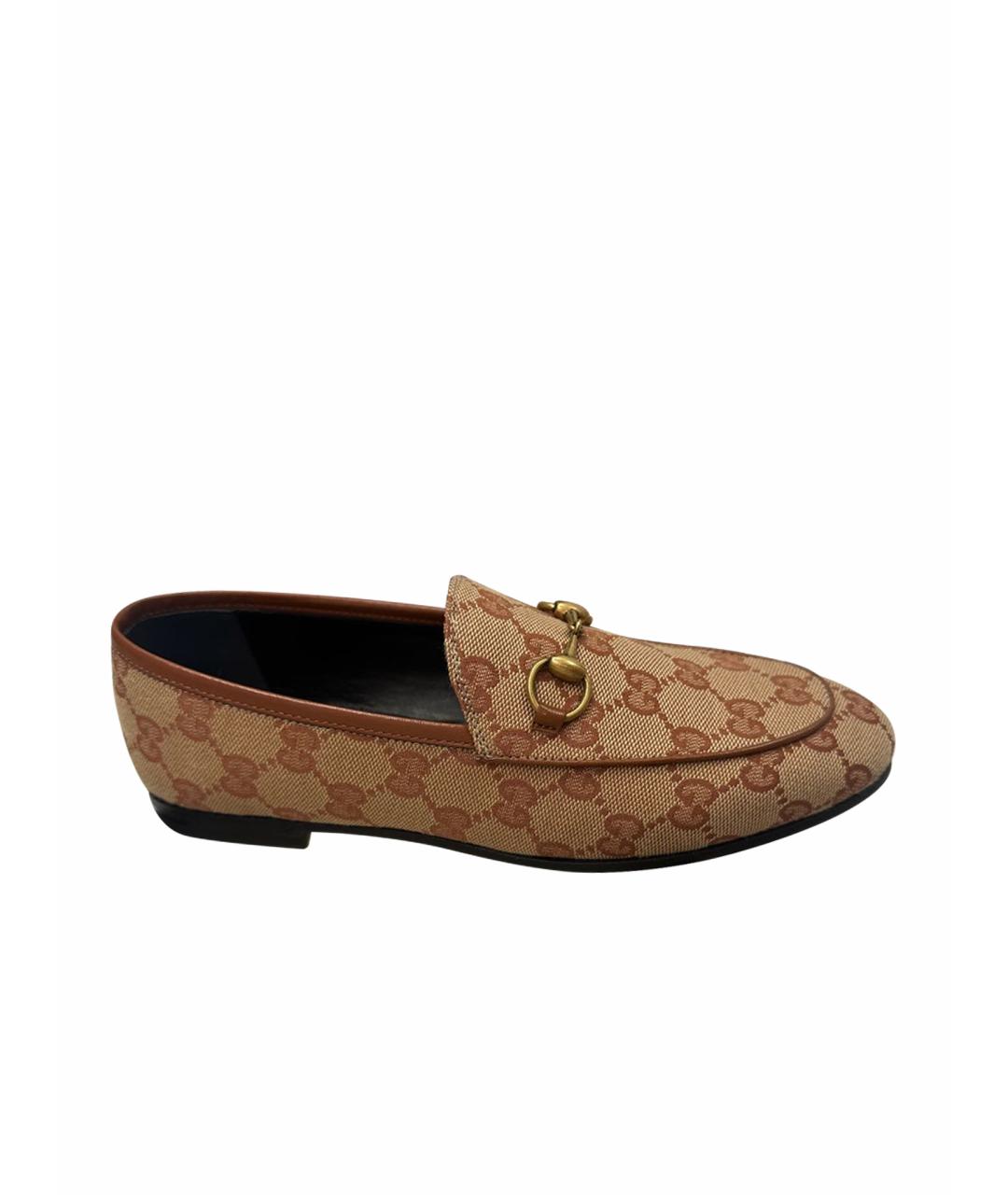 GUCCI Бежевые лоферы, фото 1