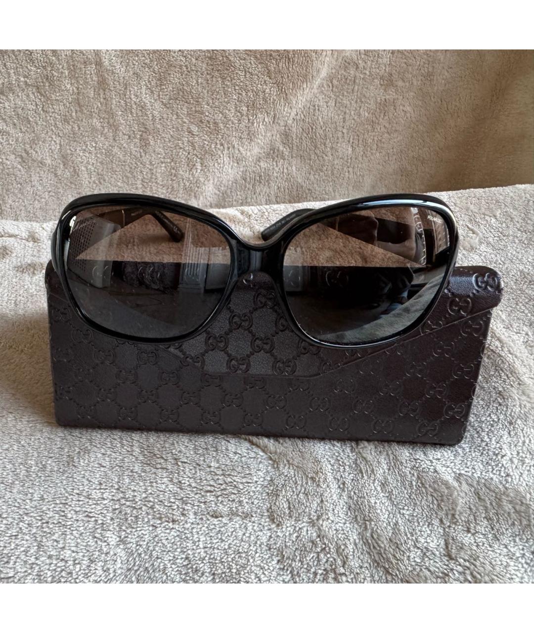 GUCCI Коричневые пластиковые солнцезащитные очки, фото 4