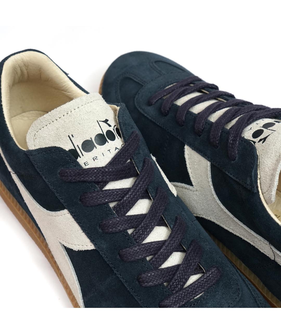 DIADORA HERITAGE Синие замшевые низкие кроссовки / кеды, фото 8