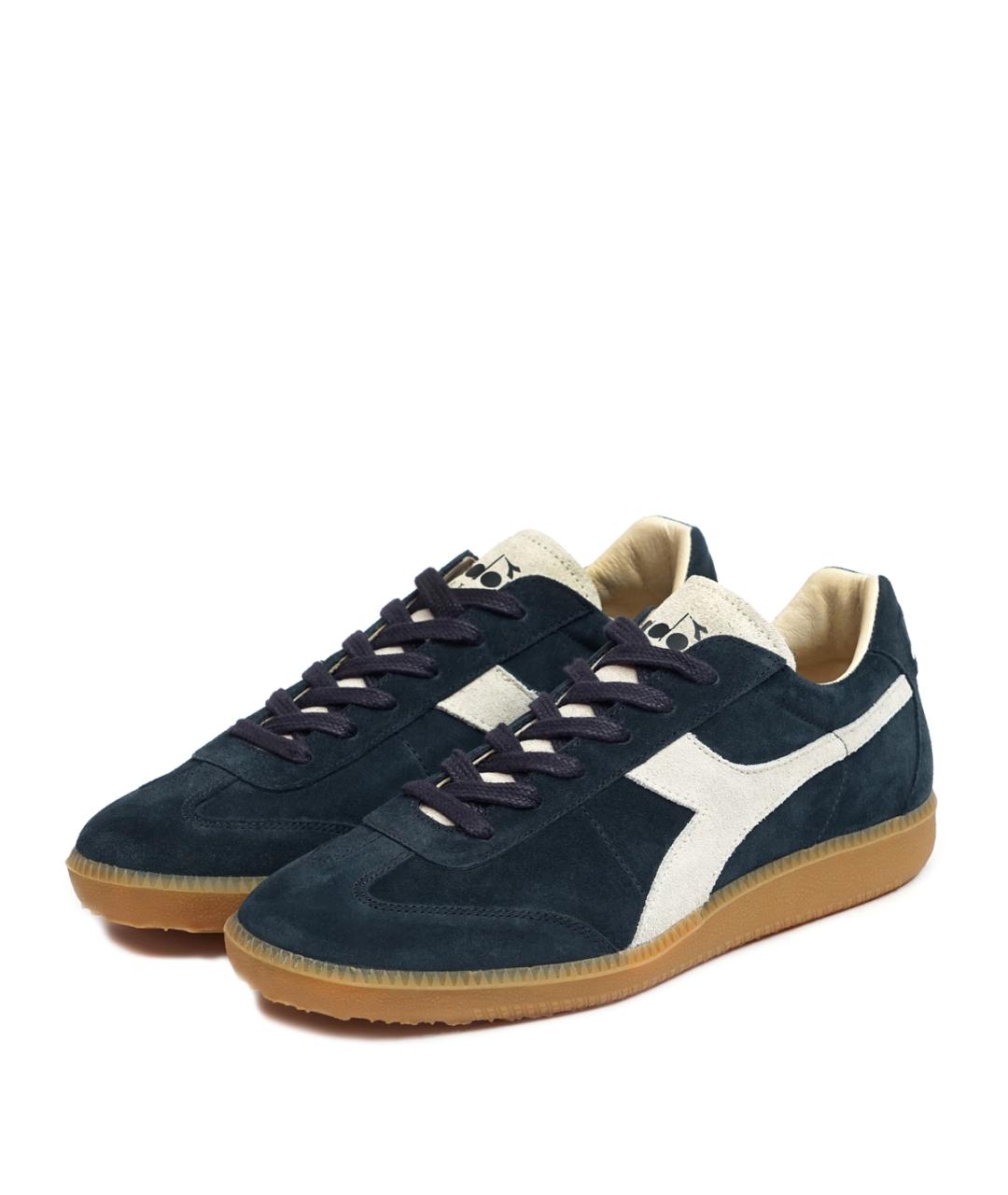 DIADORA HERITAGE Синие замшевые низкие кроссовки / кеды, фото 2
