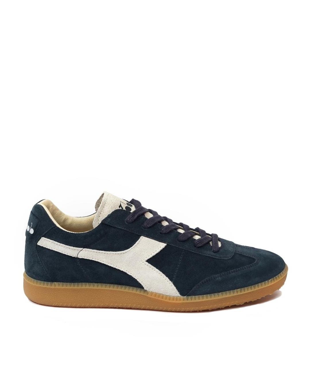 DIADORA HERITAGE Синие замшевые низкие кроссовки / кеды, фото 1