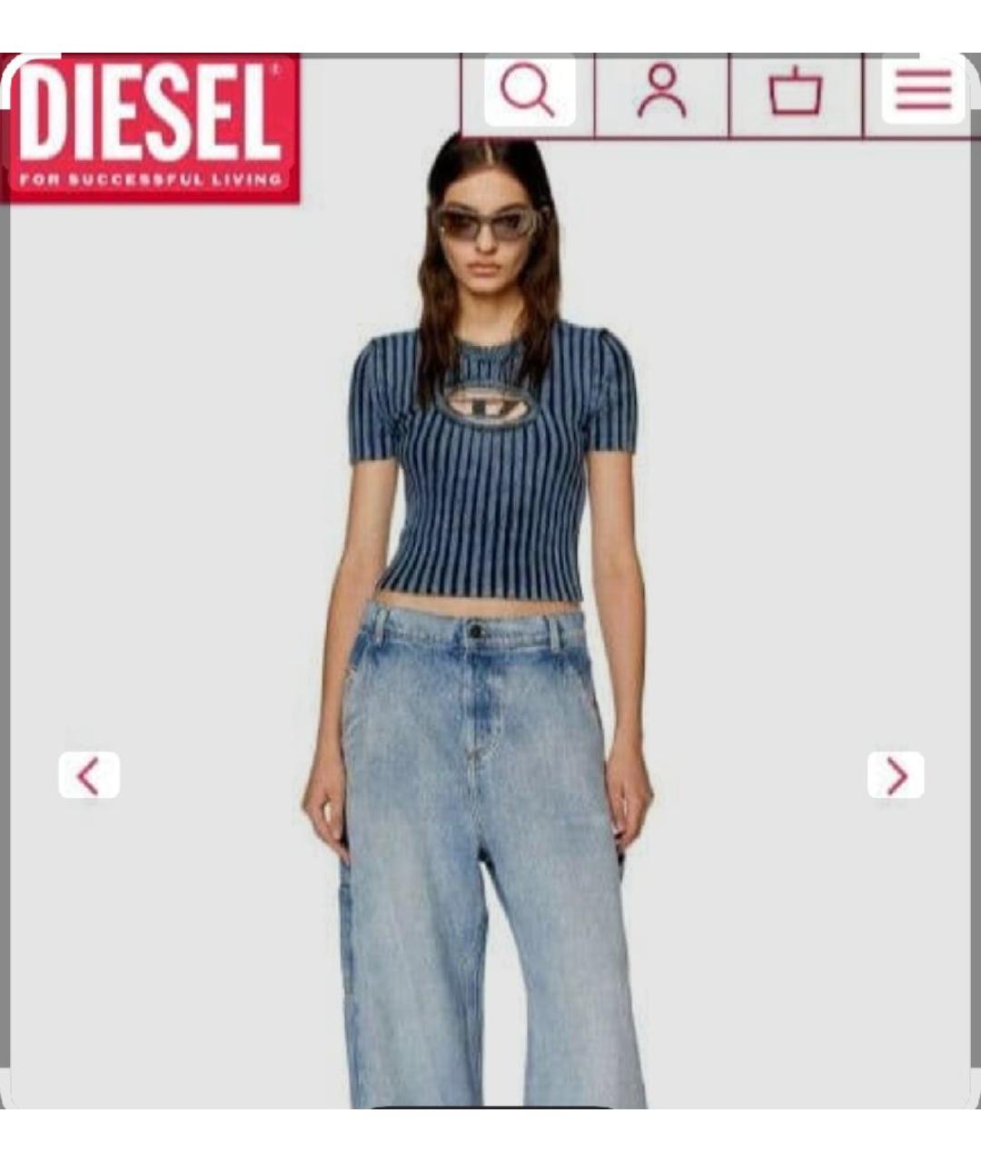 DIESEL Темно-синяя хлопковая футболка, фото 5