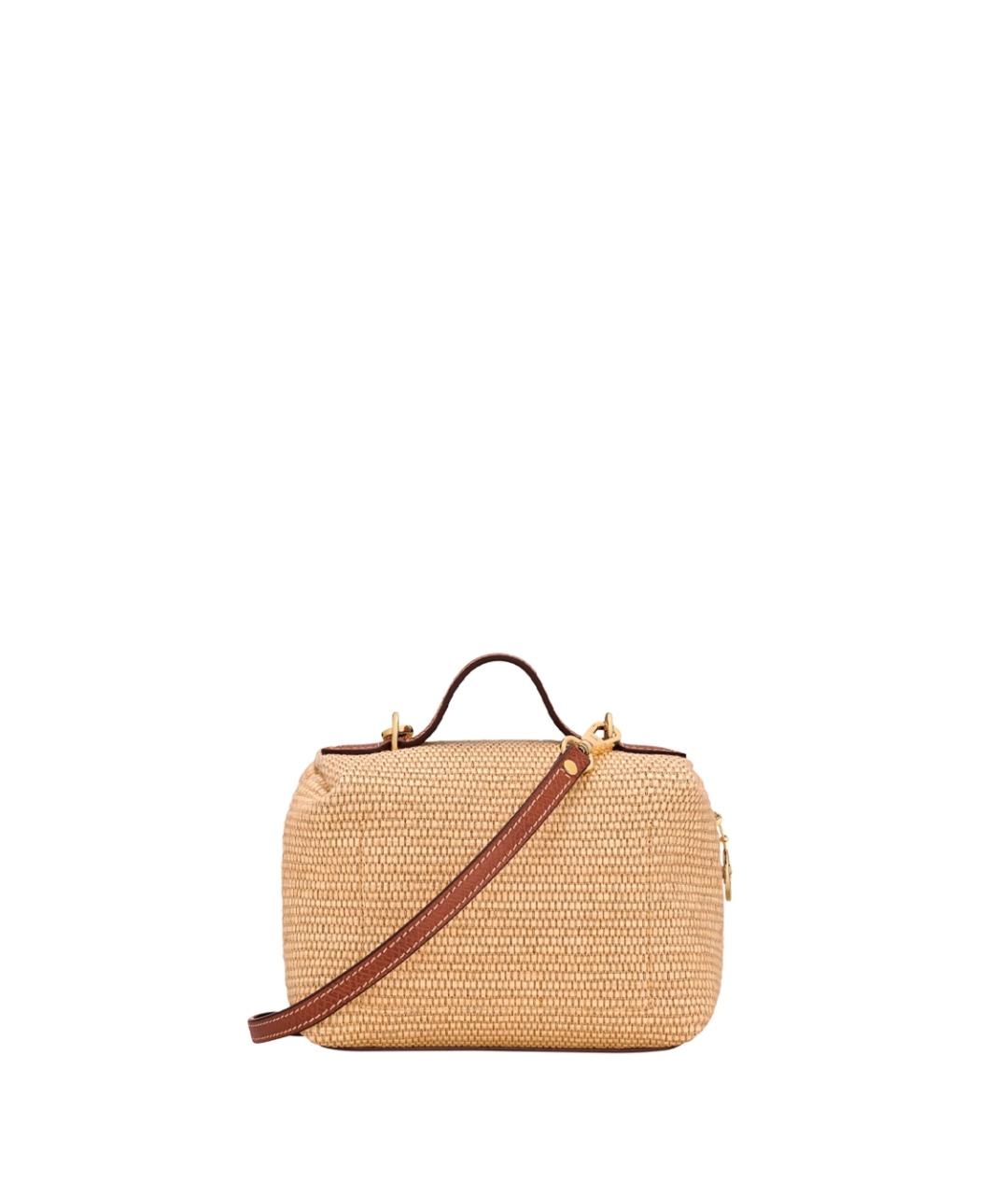 LONGCHAMP Бежевая хлопковая сумка через плечо, фото 2