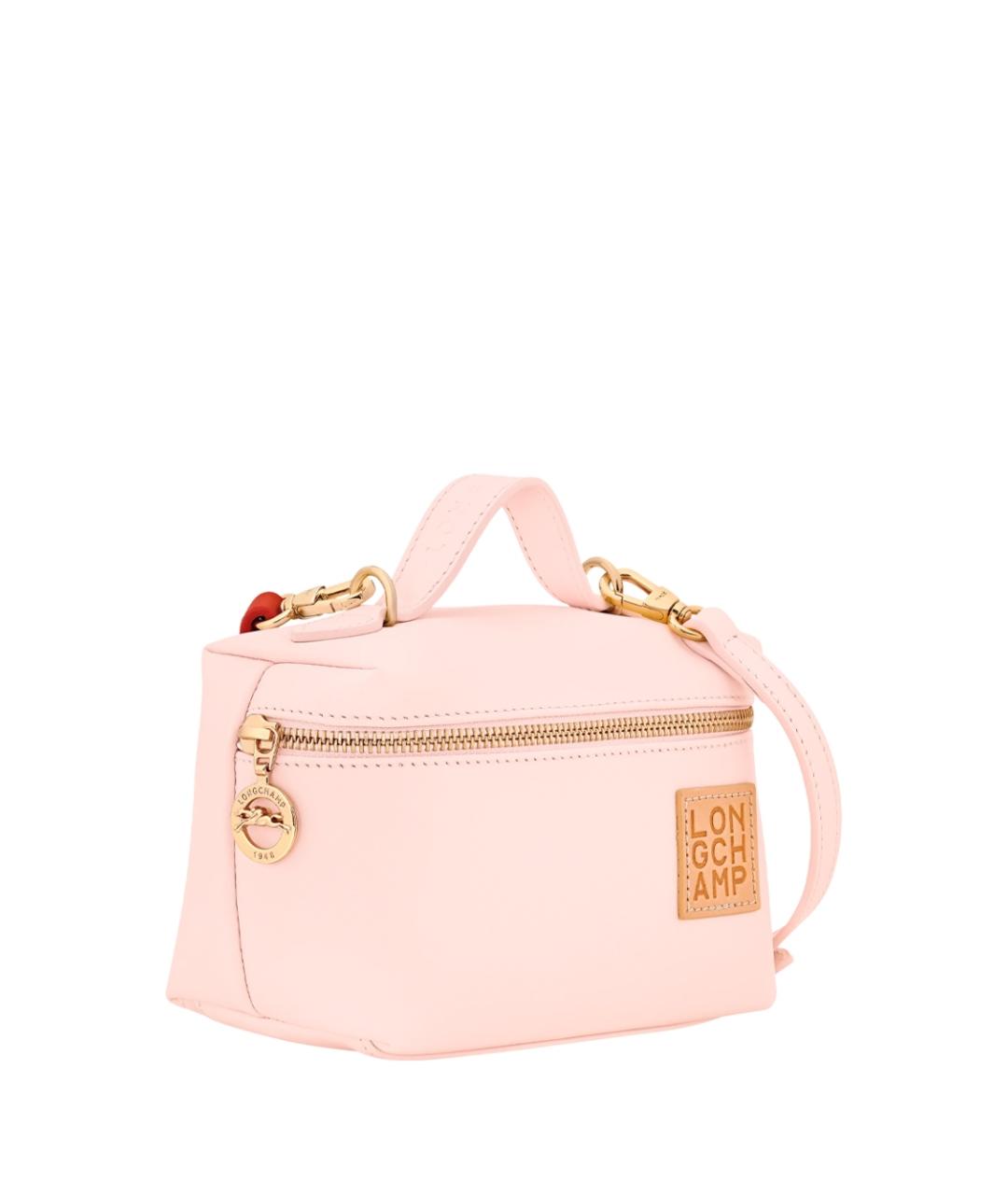 LONGCHAMP Розовая кожаная сумка через плечо, фото 3