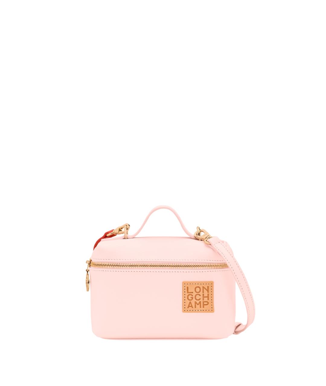 LONGCHAMP Розовая кожаная сумка через плечо, фото 4