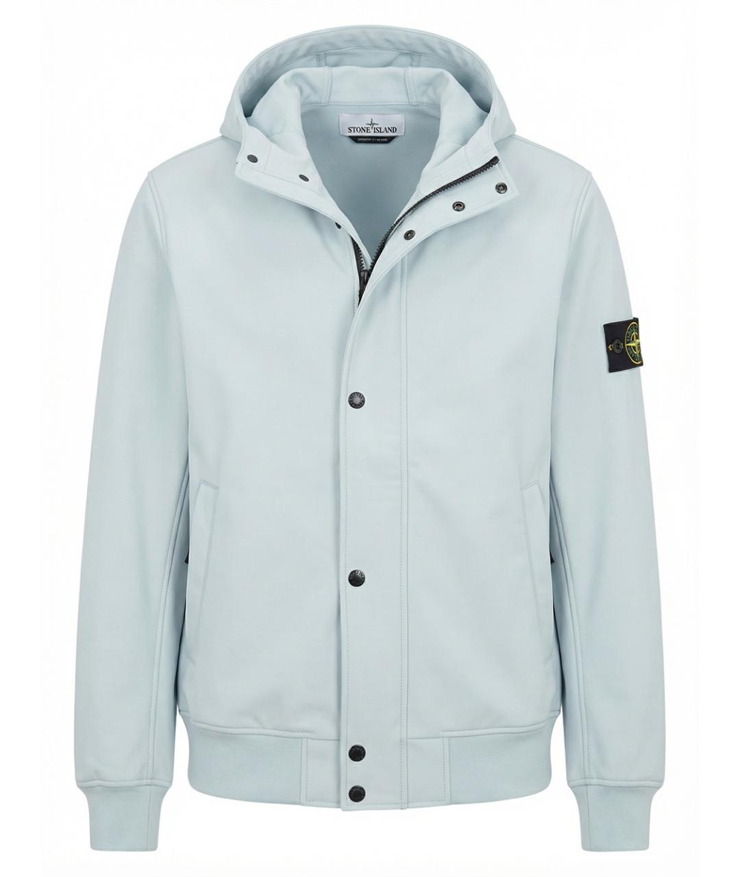 STONE ISLAND Голубая полиэстеровая куртка, фото 1
