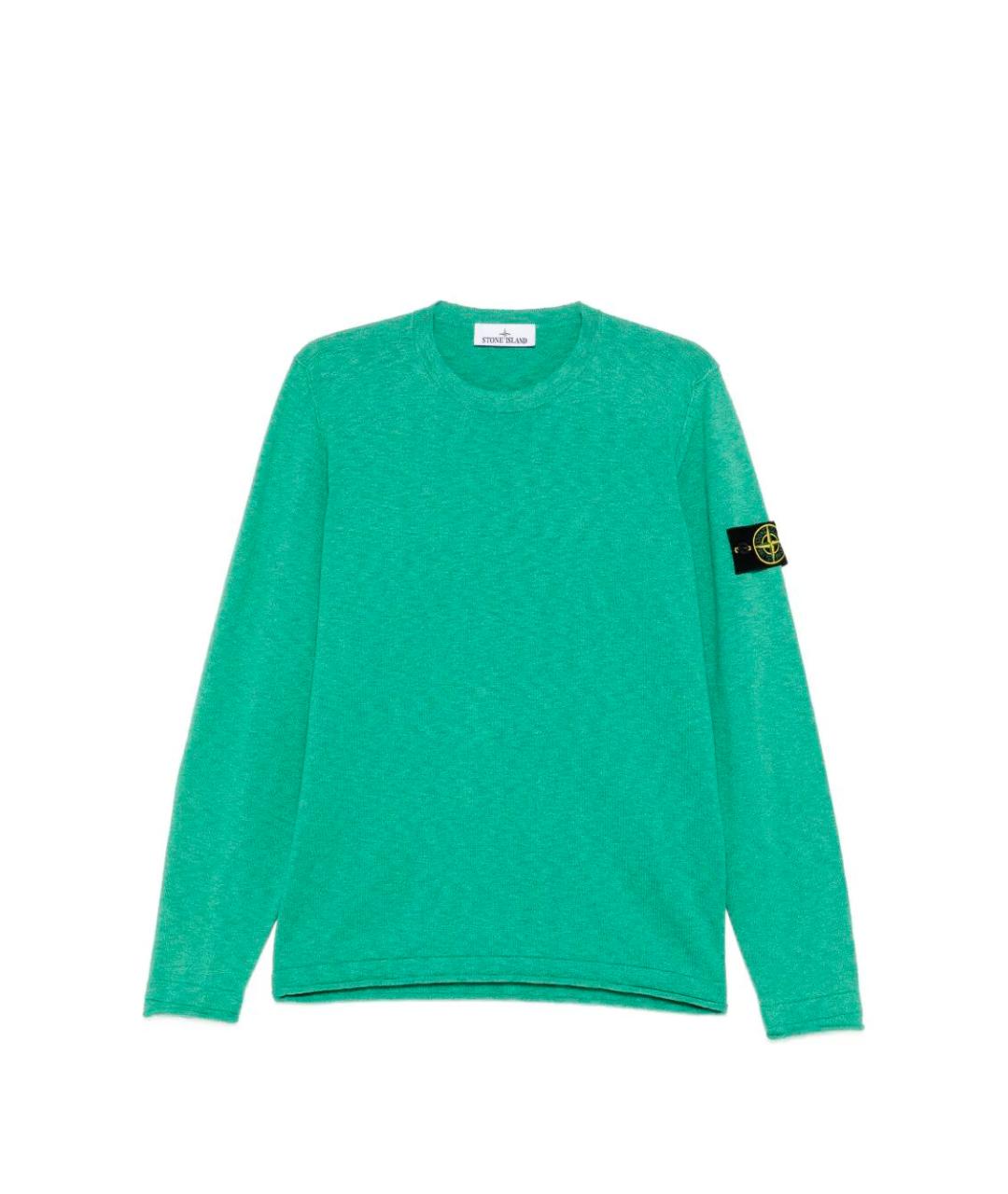 STONE ISLAND Бирюзовый хлопковый джемпер / свитер, фото 6