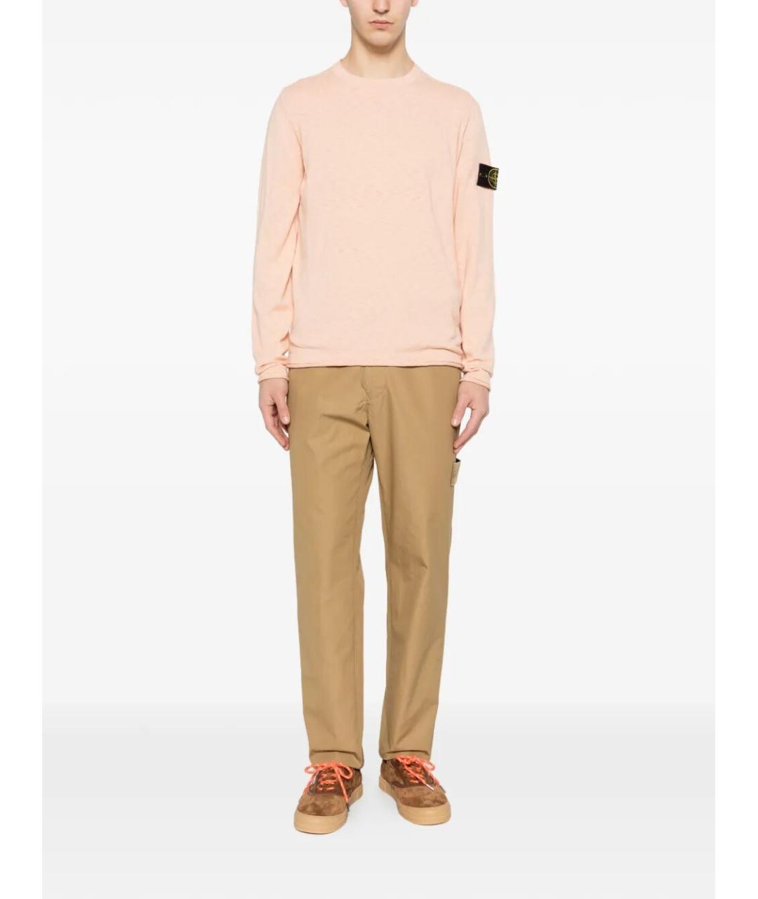 STONE ISLAND Розовый хлопковый джемпер / свитер, фото 2