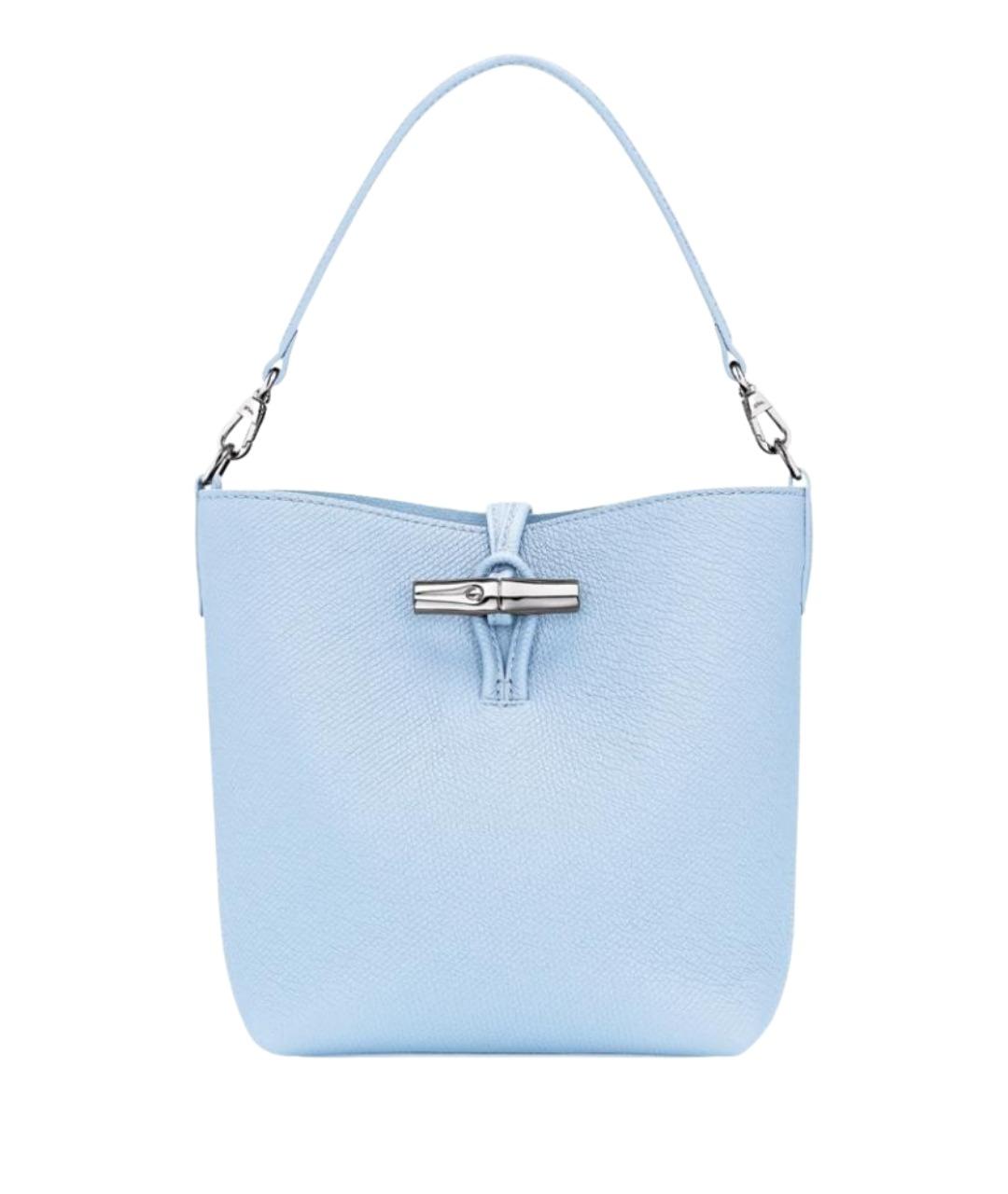 LONGCHAMP Голубая кожаная сумка через плечо, фото 1