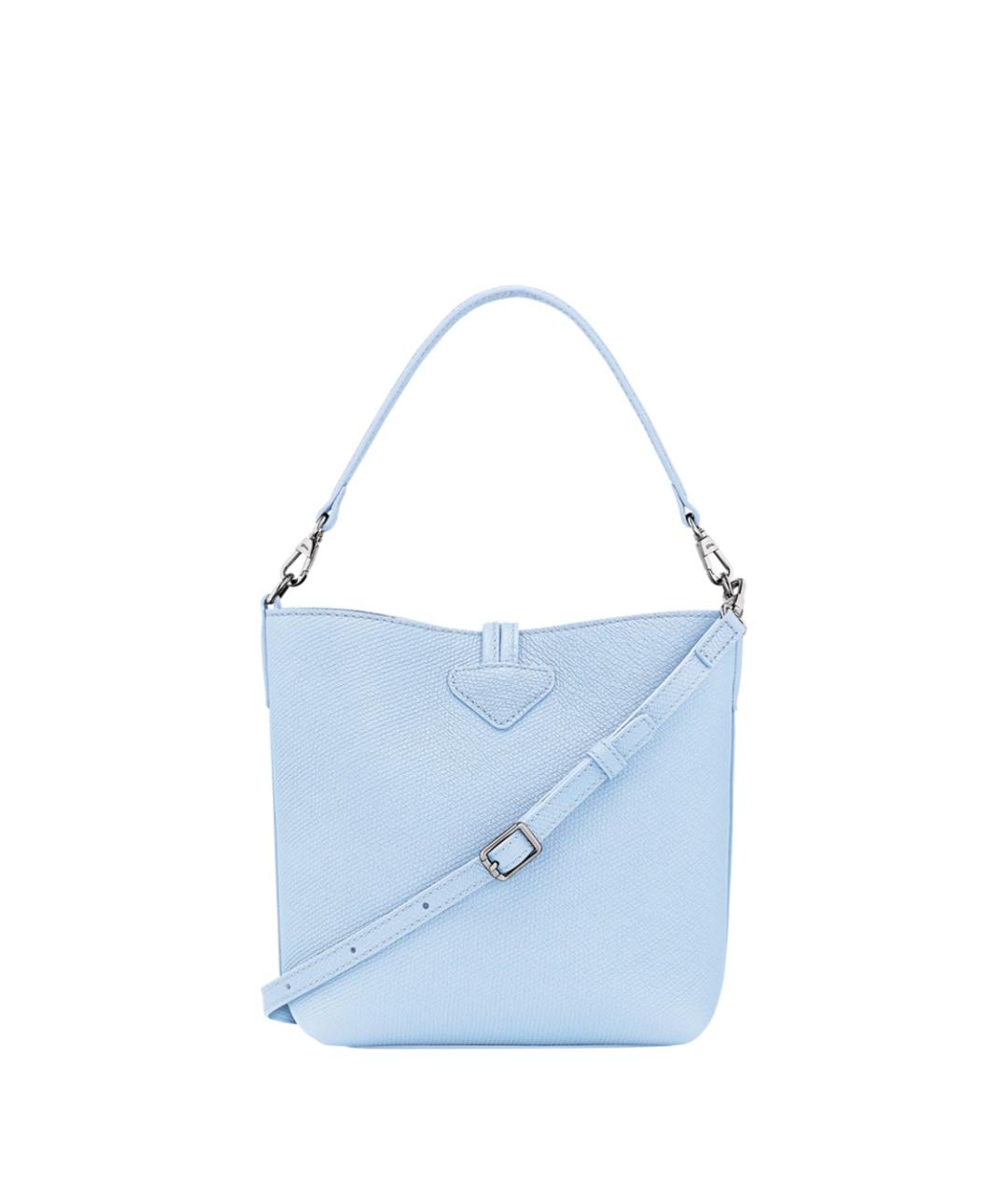 LONGCHAMP Голубая кожаная сумка через плечо, фото 2