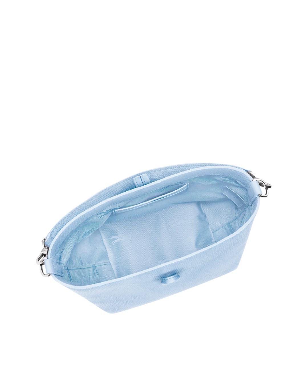 LONGCHAMP Голубая кожаная сумка через плечо, фото 4