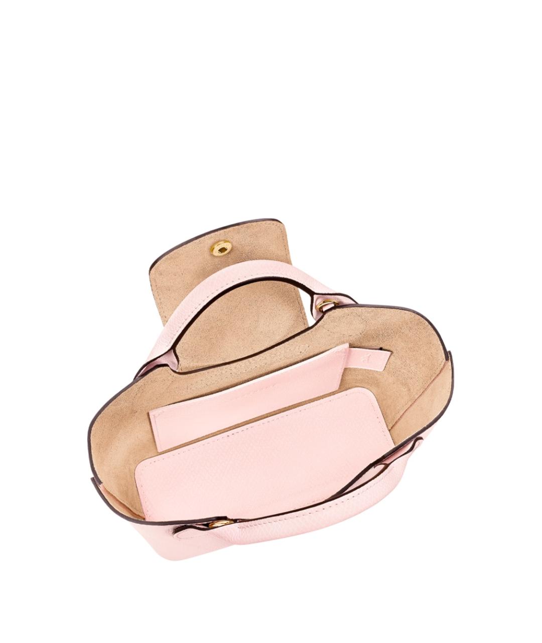 LONGCHAMP Розовая кожаная сумка тоут, фото 4