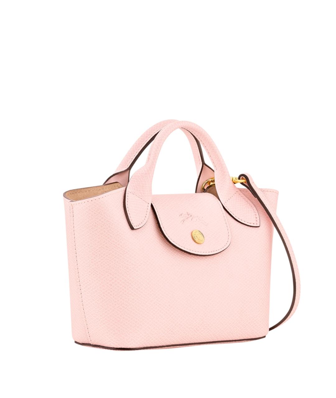 LONGCHAMP Розовая кожаная сумка тоут, фото 3