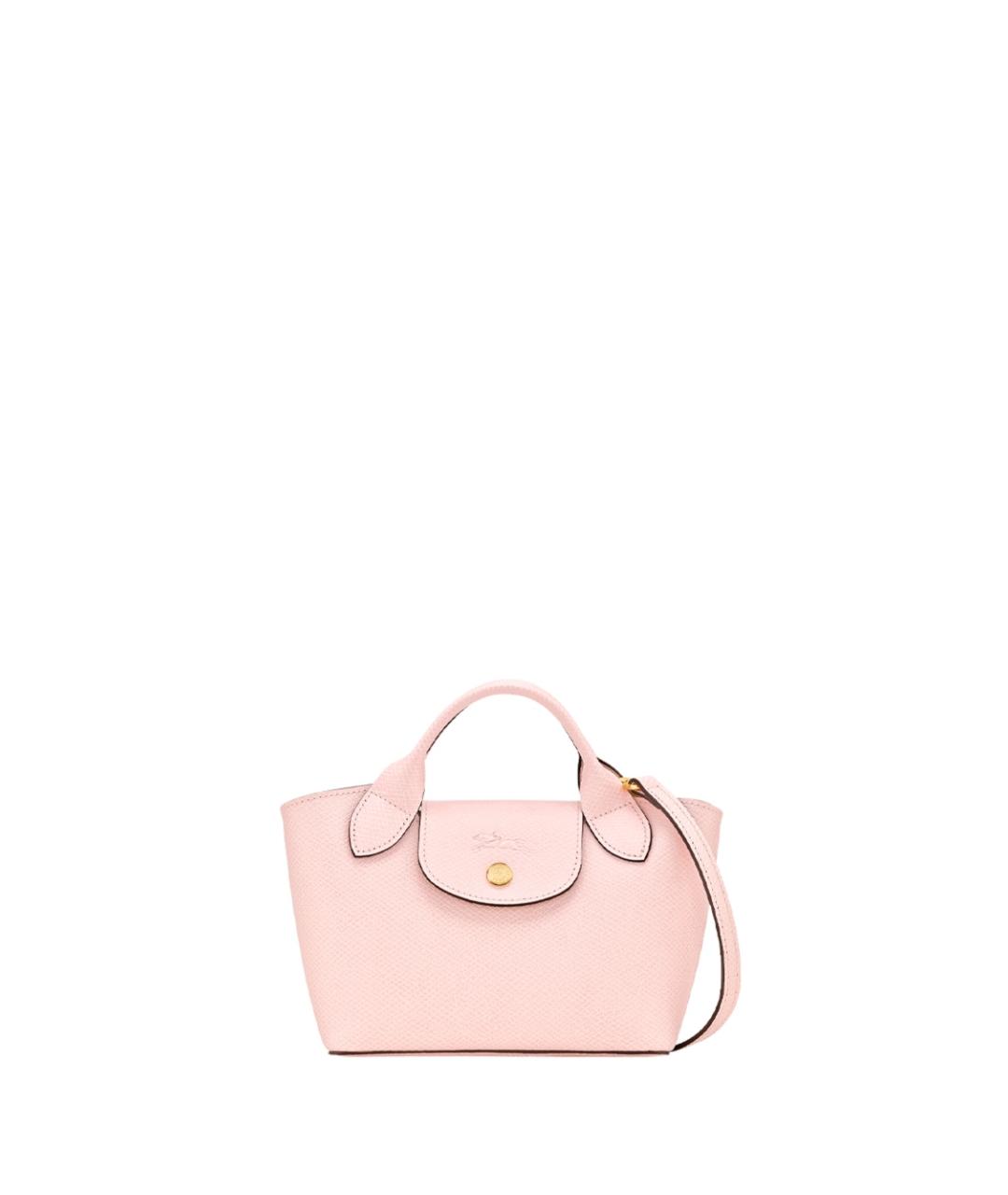 LONGCHAMP Розовая кожаная сумка тоут, фото 1
