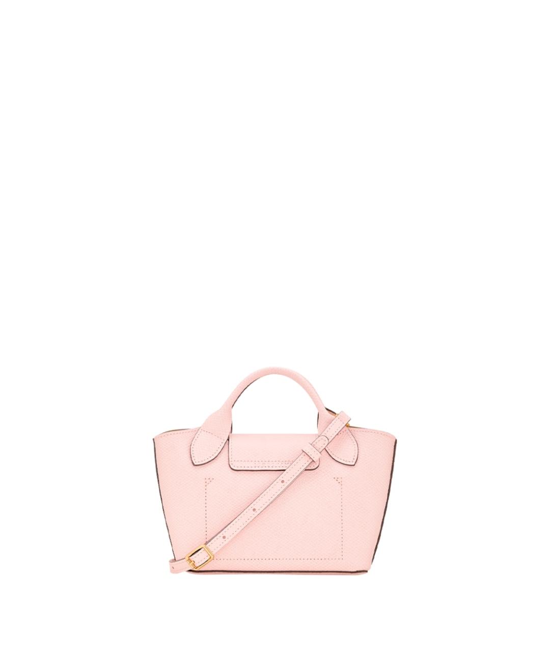 LONGCHAMP Розовая кожаная сумка тоут, фото 2