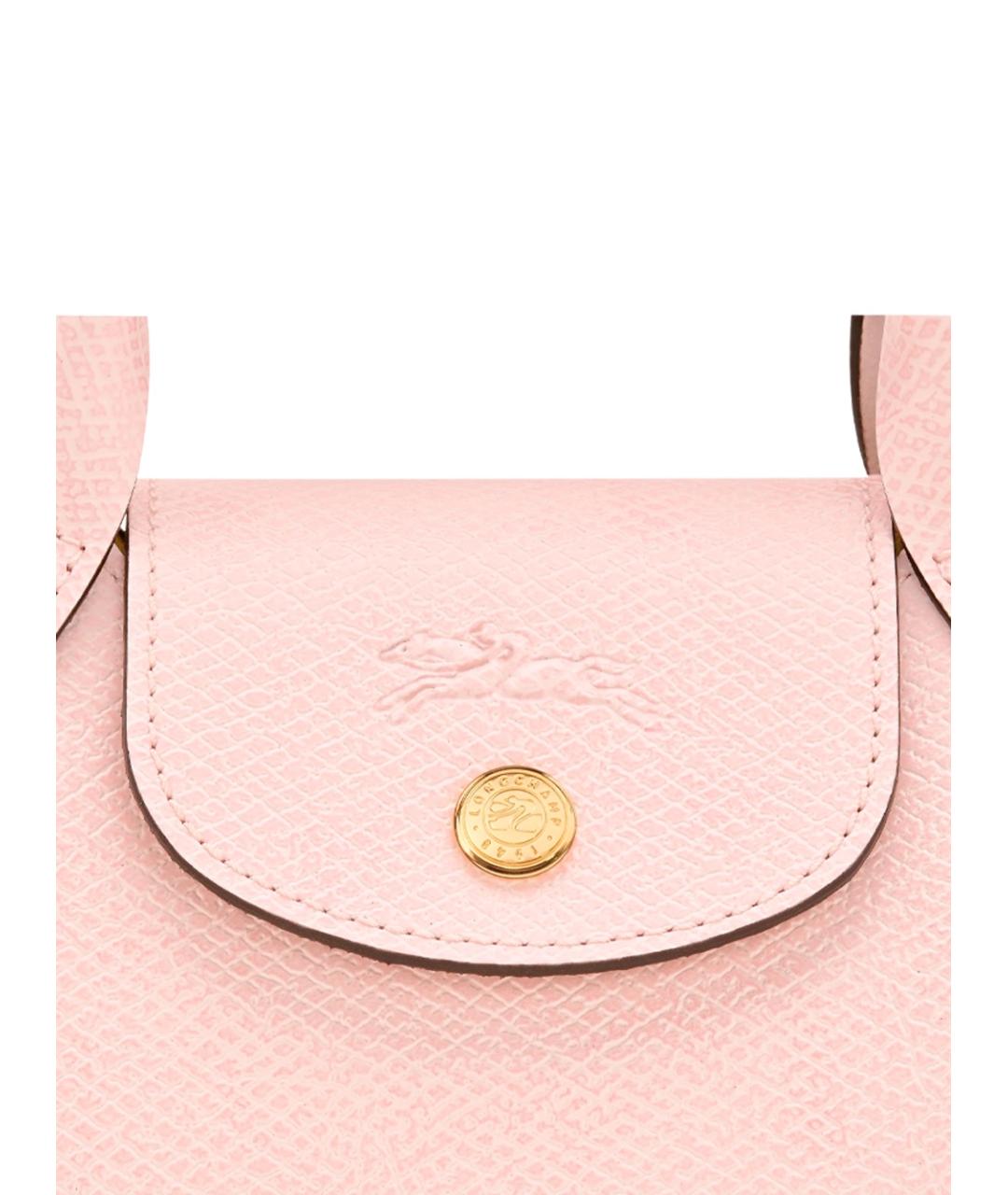 LONGCHAMP Розовая кожаная сумка тоут, фото 5