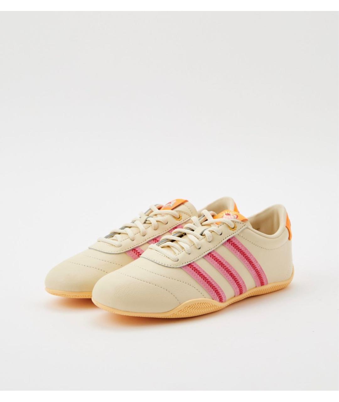 ADIDAS Бежевые кожаные кроссовки, фото 2