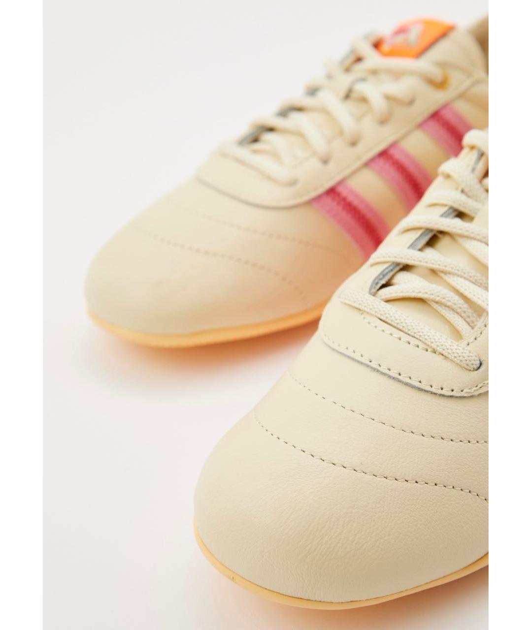 ADIDAS Бежевые кожаные кроссовки, фото 3