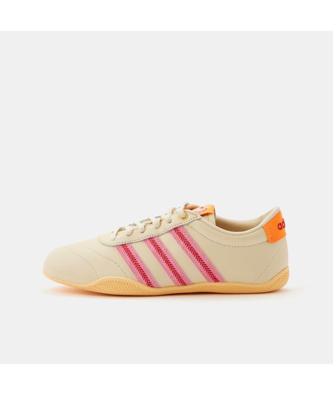 ADIDAS Бежевые кожаные кроссовки, фото 7