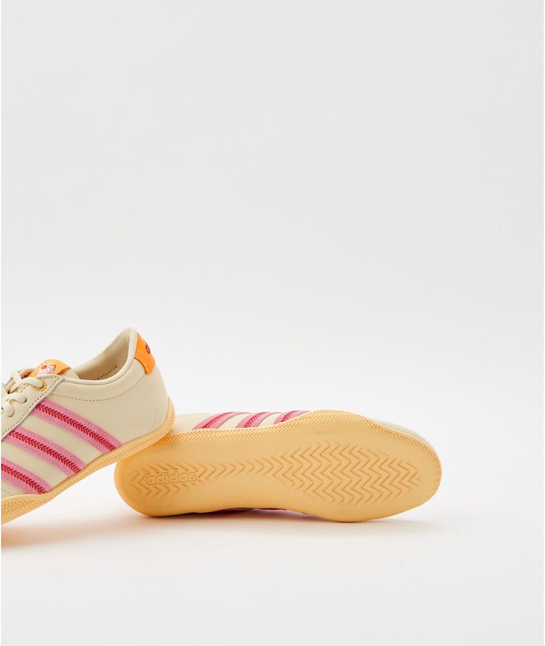 ADIDAS Бежевые кожаные кроссовки, фото 5