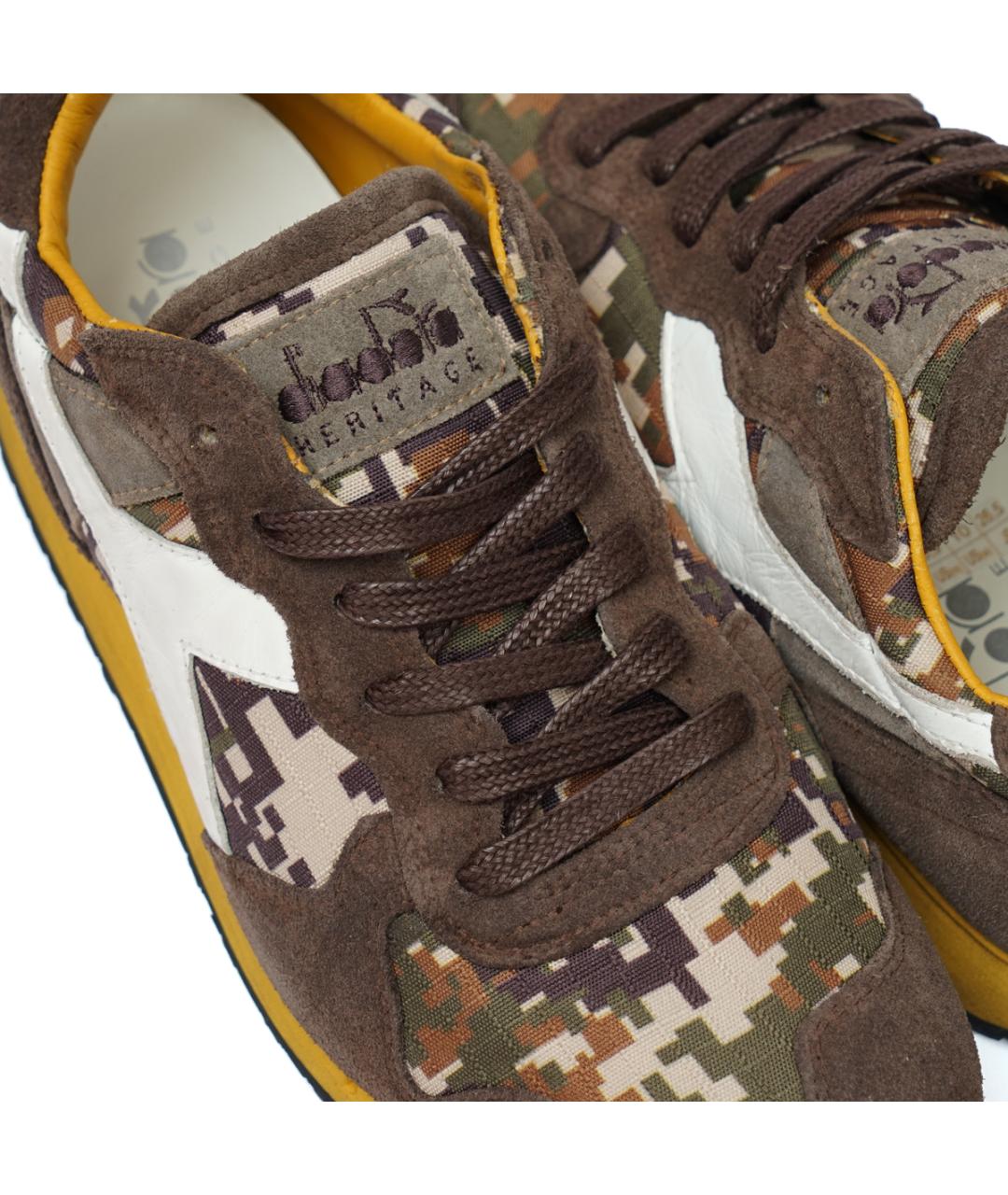 DIADORA HERITAGE Коричневые замшевые низкие кроссовки / кеды, фото 7